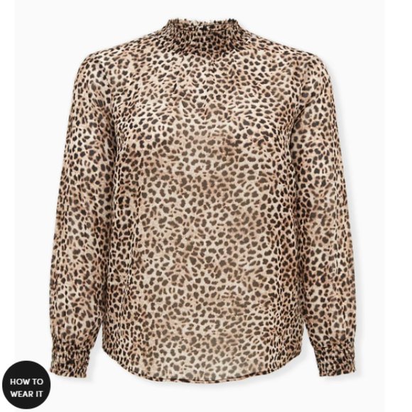 torrid Tops - NWT TORRID Sexy and Chic Leopard Blouse - Size 1X